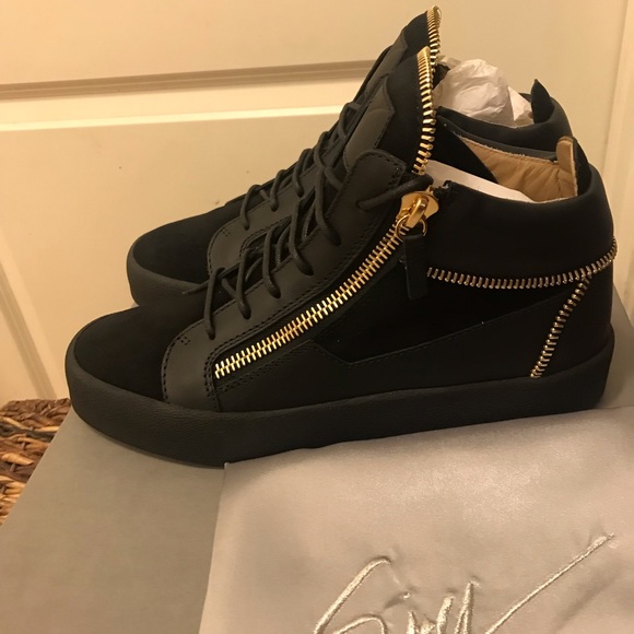NEW Giuseppe Zanotti Kirk suede mid top sneakers - Picture 3 of 6
